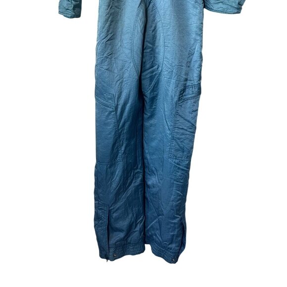 Vintage Womens Hell is for Heroes Ski Jumpsuit Size M Retro Nylon Shiny Y2K Blue - Picture 6 of 13